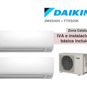 AIRE ACONDICIONADO DAIKIN 2X1 2MXS40H + FTXS25K